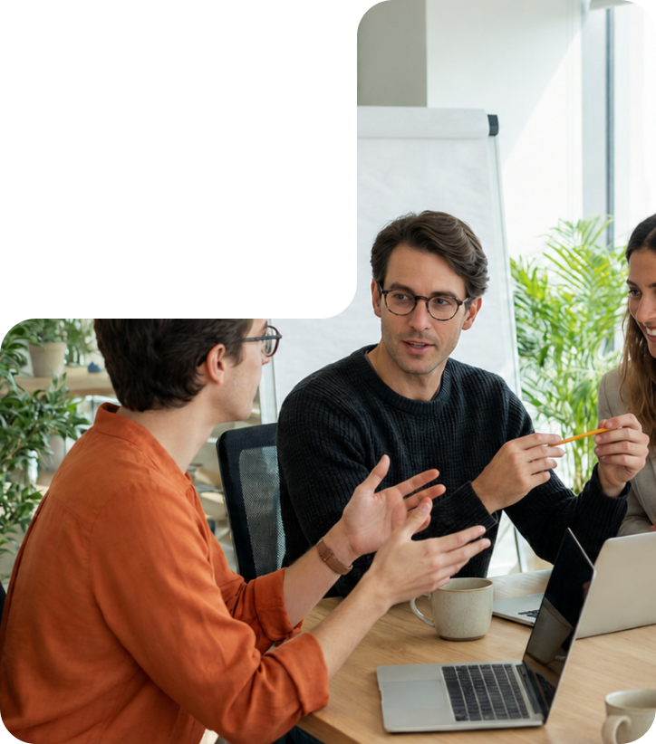 Команда IT Solutions обсуждает проект